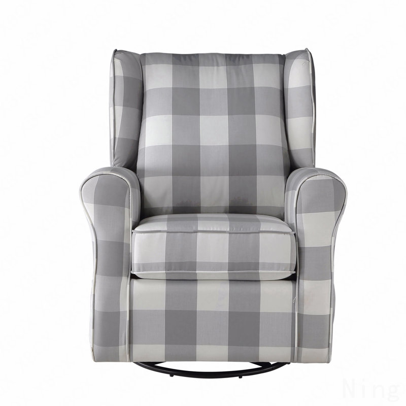 Fauteuil inclinable et oscillant gris et blanc