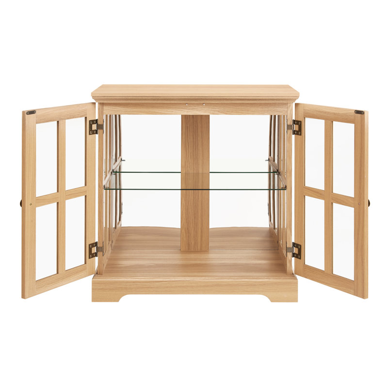 Led Cabinet With Antique Finish And Versatile Shelf Adjustment Vintage Adjustable Shelves