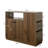 Kitchen Counter Cabinet With 2 Glass Sliding Doors And 3 Side Drawers, Suitable For Reception Room Office, Made Of Wooden Structure Finish, 37.5 In Wide, 30.72 High, 13.32 Deep Countertop Dining
