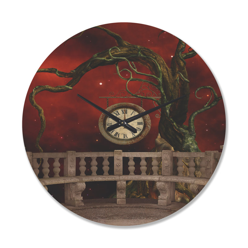 Balcon avec horloge murale, Très grand