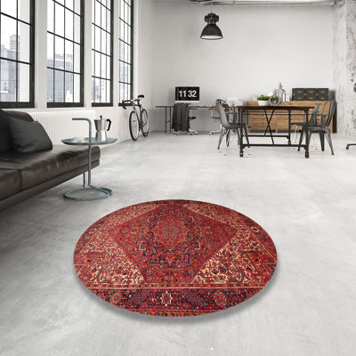Tapis à motif oriental rouge / brun