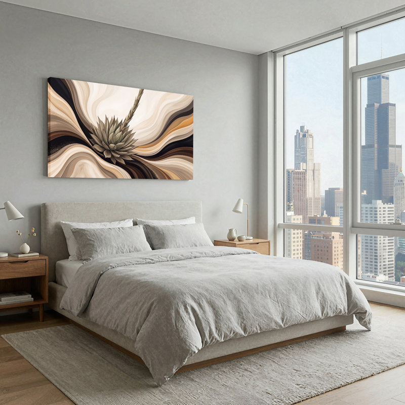 Art mural sur toile gris