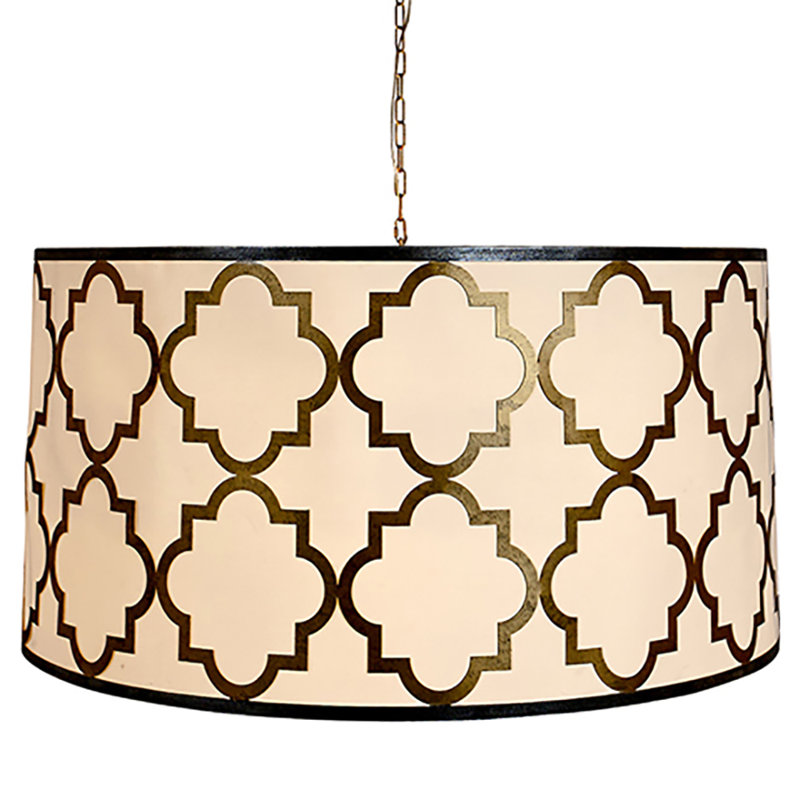 Lustre tambour à 6 lumières Sofia, H 25 po x l 48 po x P 48 po