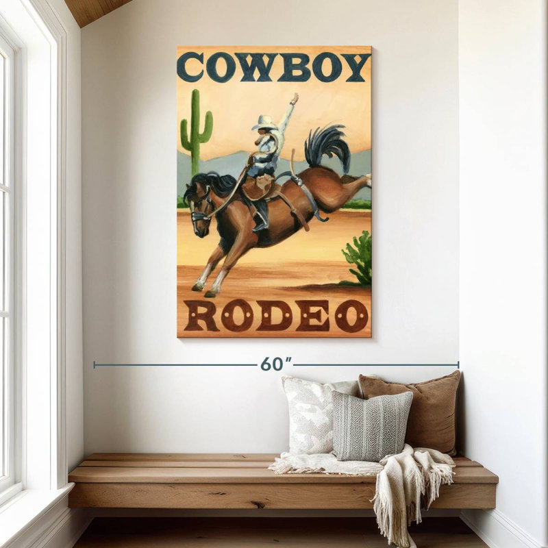 Lelar Cowboy Rodeo, 48" H x 32" W