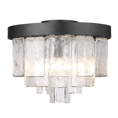 Livingon Clear Glass Flush Mount
