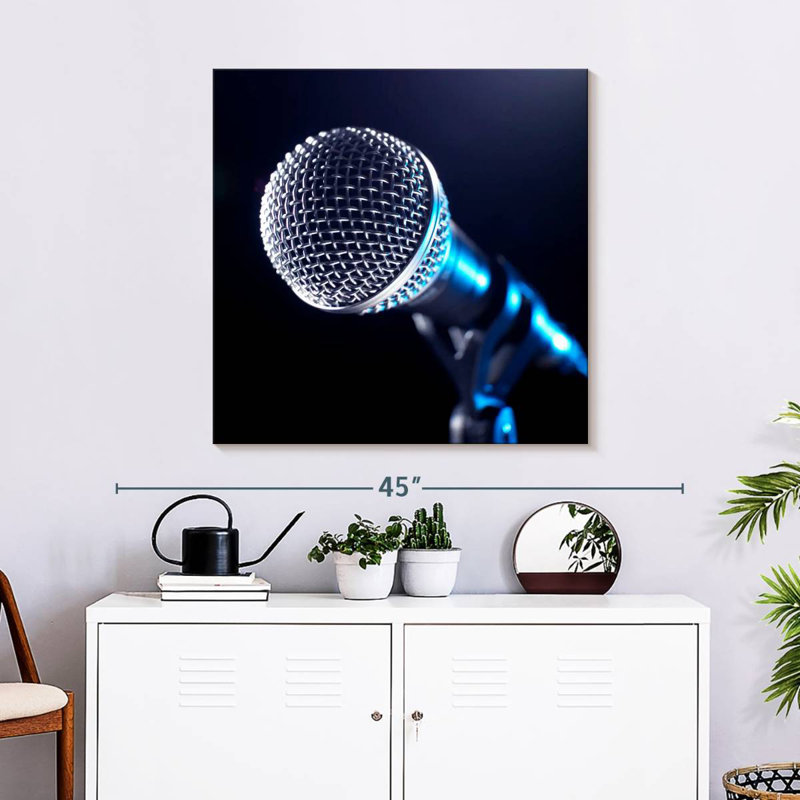 Abarca Microphone On A Stand, 30" H x 30" W