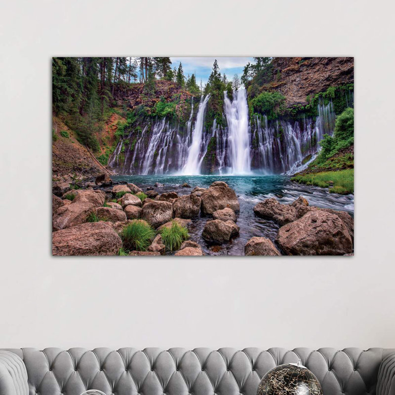 Waterfall, Mcarthur-Burney Falls Memorial State Park, California by Tim Fitzharris - Wrapped Canvas Print