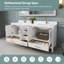 Meuble-lavabo double 72 po avec plateau en marbre de culture 72 po