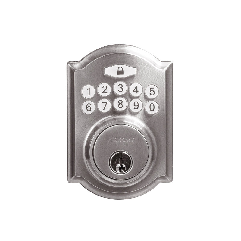 Securemote Keyless Entry Electronic Deadbolt with Bluetooth Capability, Satin Nickel