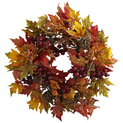 Faux Berry Polyester 24'' Wreath