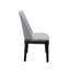 2 chaises d'appoint grises en lin et chêne - dossier haut, hauteur de 39 po avec siège (2) et motif de 20 po multicolore