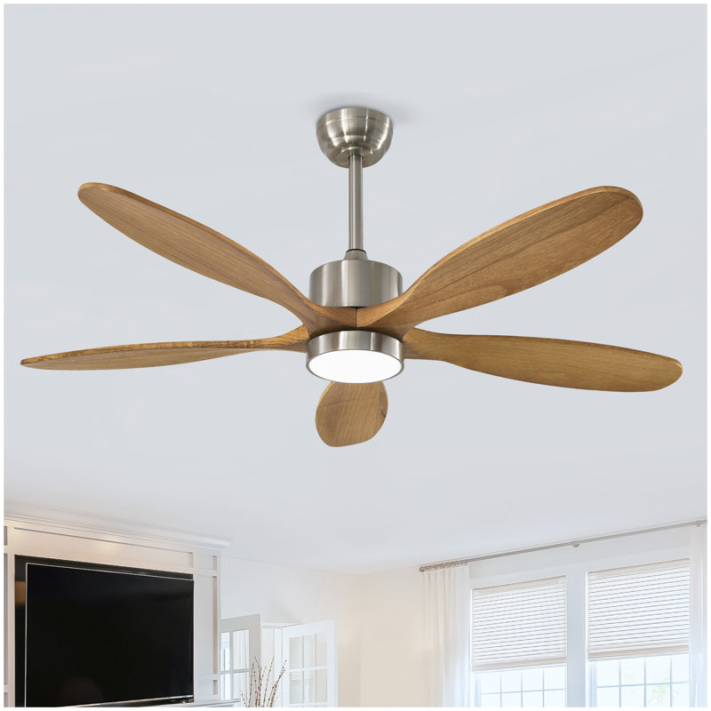 52" Ceiling Fan with Lights Quiet DC Motor  Ceiling Fans 6 Speed Levels,Reversible Ceiling Fan, for Patio Living Room, Bedroom
