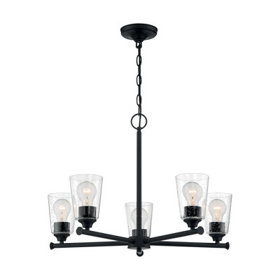 Lustre linéaire moderne Spoutnik à 5 lumières Weccacoe