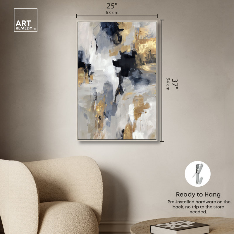 Golden Slumber I, impression sur toile encadrée par Art Remedy, cadre argenté, 24 x 36, H 37 po x l 25 po