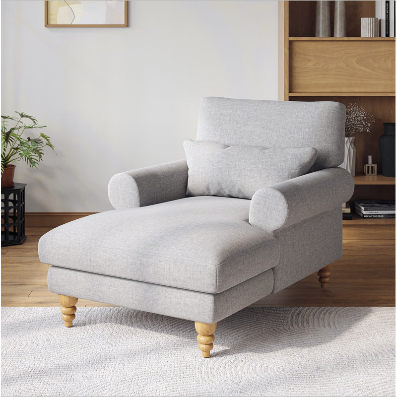 Chaise longue rembourrée avec dossier réglable