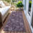 Washable Floral Indoor / Outdoor Rug-109537026