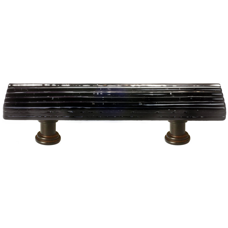 Glass 3 Center to Center Bar Pull, Oil Rubbed Bronze, Black