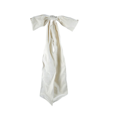 White Fabric Bow with Iron Frame