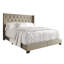Castle Place King Wingback Bedroom Set with Nightstand, Dresser and Chest, Gold PU-598365155