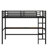 Metal Loft Bed With Power Outlet And LED Lighted, Space-Saving-640583853