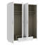 Sugata 4 Door White Wardobe with clothes rail, 178cm W x 211cm H x 54cm D-2071467982-2071467980