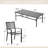 82.6'' D Rectangular 8-Person Steel Dining Set with Stackable Chairs 