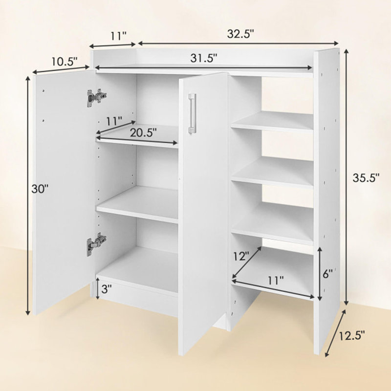 Armoire de rangement pour chaussures Yerger