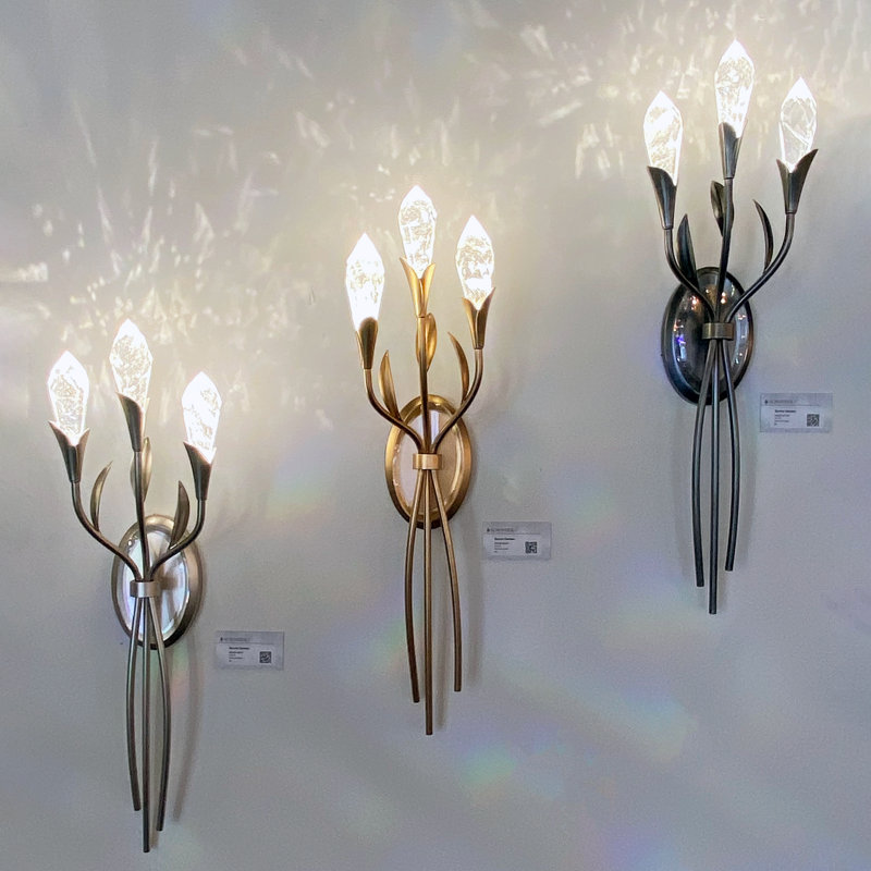 Secret Garden LED Armed Sconce, Antique Pewter