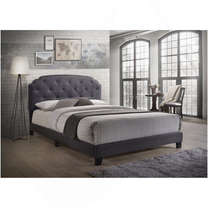 Grand lit en tissu Tradilla Grey