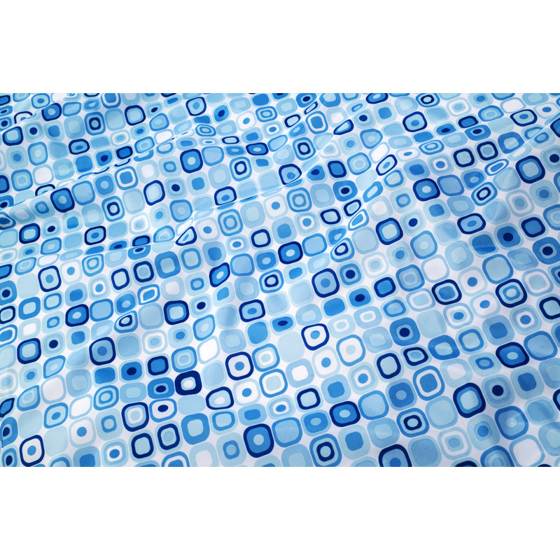 Geo Mosaic Polyester Shower Curtain