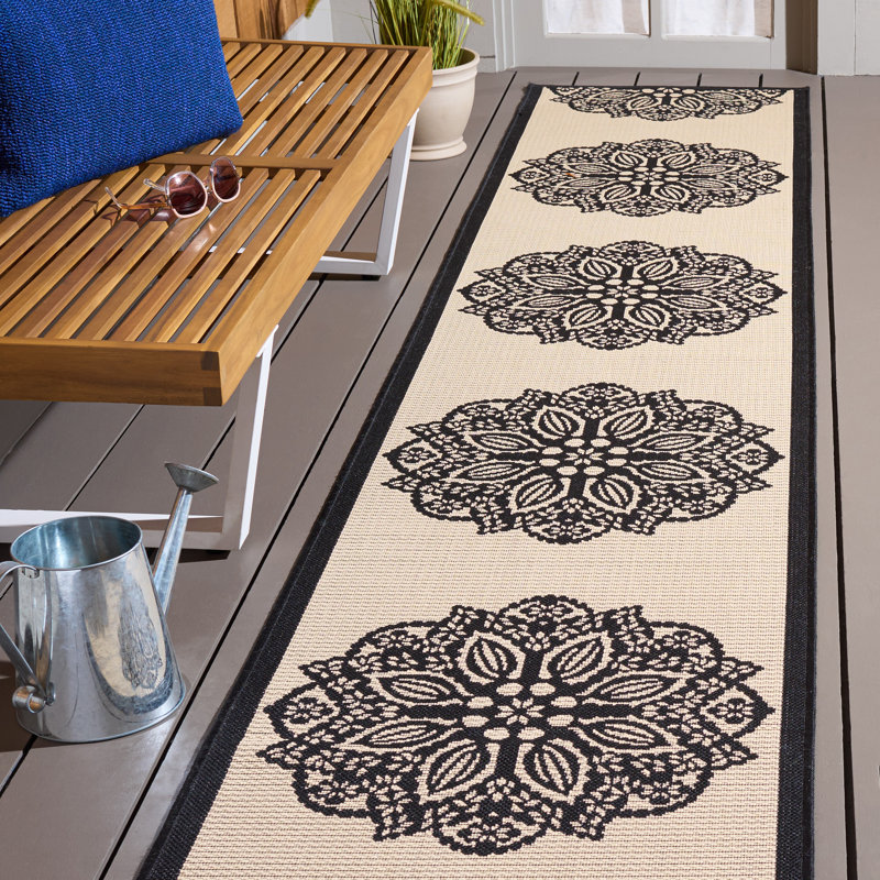 Vondrus Performance Floral Indoor/Outdoor Area Rug, Runner 2'3" x 12'