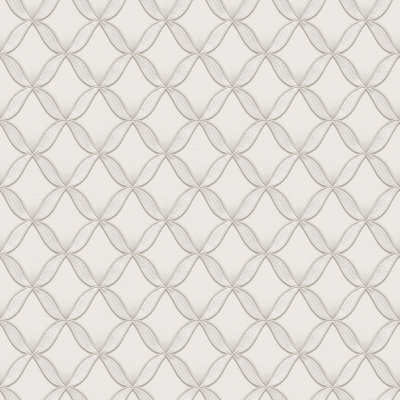 Échantillon de papier peint à motif de treillis géométrique