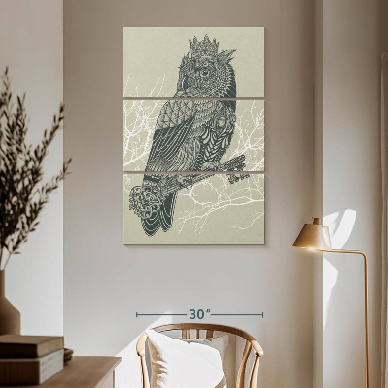 Brampt Owl King, 65" H x 42" W