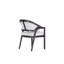 Chaise de salle à manger avec accoudoirs à dossier rembourré H 19,3 po Aliha-1783635928-1811782433