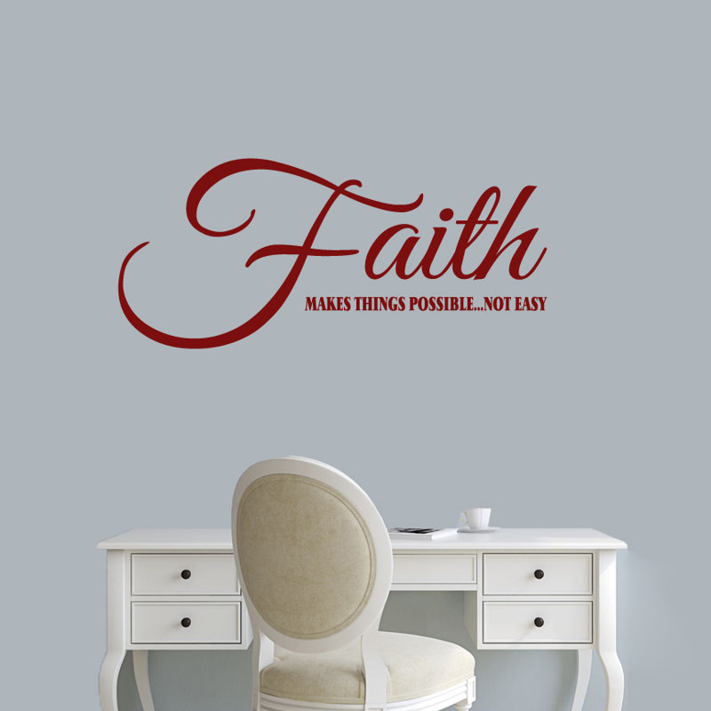 Adhésif décoratif «Faith Makes Things possible», Canneberge
