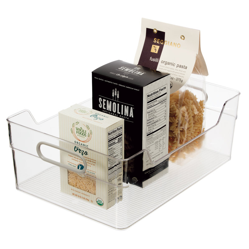 Oggi Neat Plastic Storage Bin, 5" H x 10" W x 14" D