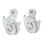 Sliding Closet Door Roller Kit, 7/8 Inch Diameter Wheels, (1 Kit)