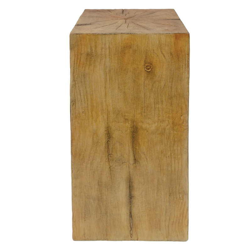 Wood-Look End Table, 28.05" Tall, Natural Finish Appearance, For Indoor Outdoor Use Applications High, Feature, Adaptable To Environments