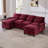 UNITED WE WIN 106" U Shape Sectional Sofa Cloud Couch For Living Room, Upholstery Comfy Modular Sofas, 4 Seat Chenille U-Shaped Sleeper Sofa With Chaise Lounge, Ottoman & Pillows-1084435971