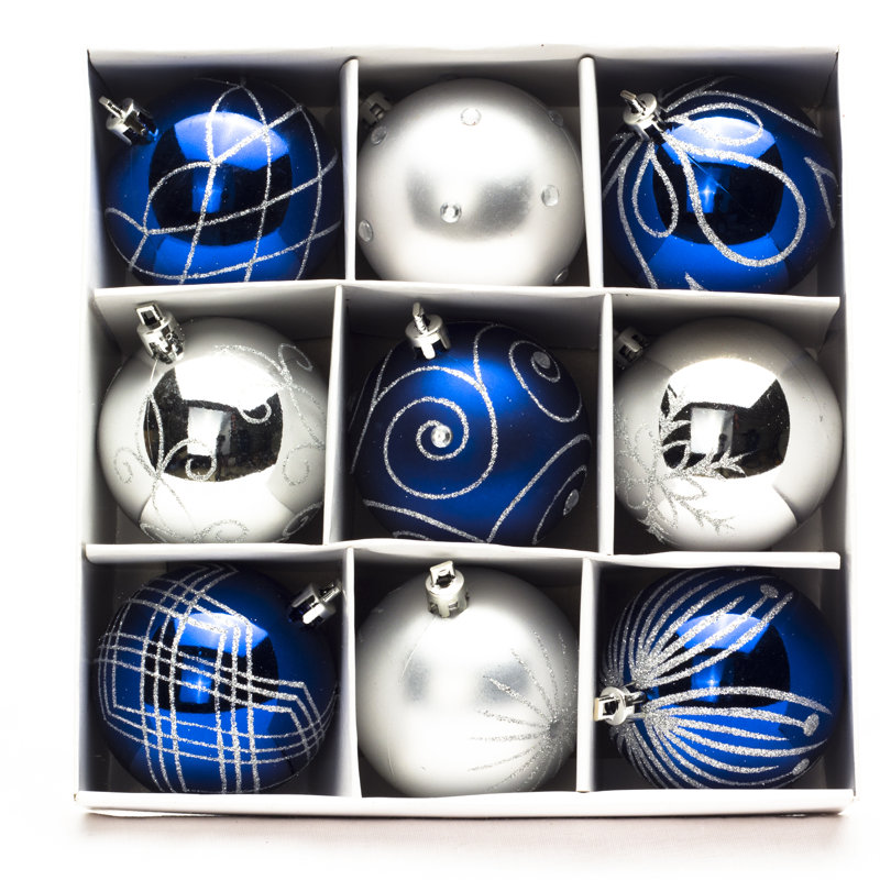 18 Piece Solid Ball Ornament Set