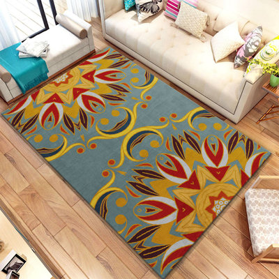 Luxurious Woven Carpet, 4.6 x 7.2 Feet | 100% Polyester, Non-Slip Felt Dot Underside, 0.4 in Pile Height | Machine Washable, Durable Raschel Knitting, Digital Printing | Perfect for Living Room & Bedroom Décor