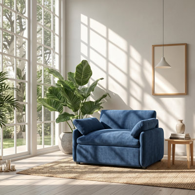 Fauteuil d'appoint en chenille l 50 po x P 43 po x H 34 po Haven