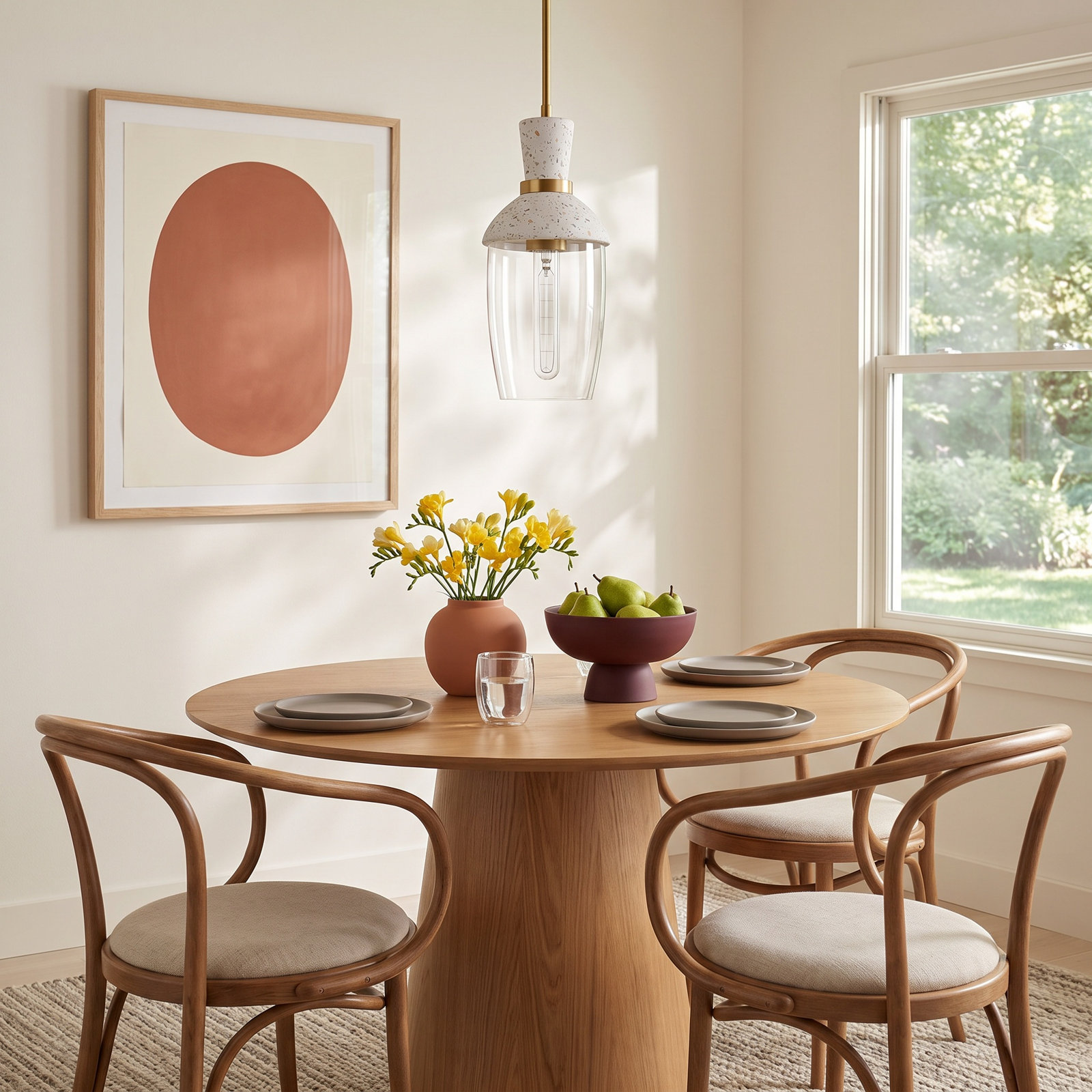 Rounak Single Light Glass Dimmable Pendant