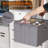 Shoe Storage Organizer For Closet, Fits 12-16 Pairs, Large Shoe Box Storage Containers With Clear Cover And Reinforced Handles, Foldable Storage Bins Fits For Boots Heels Sneakers, 2 Pack Gray