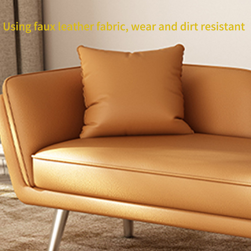 Chaise longue éponge moderne et minimaliste, Orienté à gauche (vu de face), Orange
