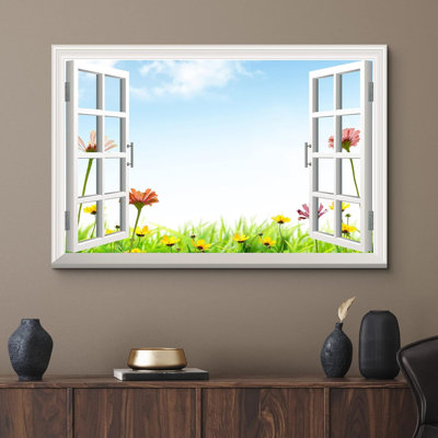Fleurs sauvages dans la prairie - Impression sur toile tendue