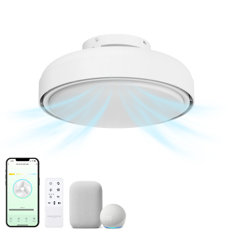 Ventilateur de plafond encastré Smart Flow 18 po 2700K-6000K