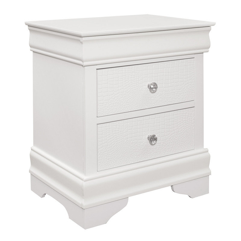 Table de chevet blanche Lana