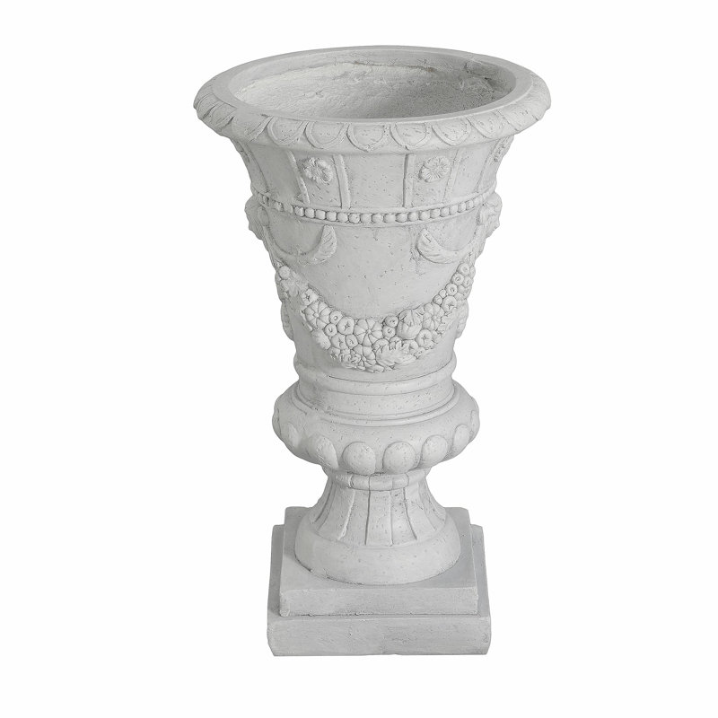 Urne de jardin MGO, gris clair, H 23,75 po