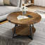 Jahaira Round Coffee Table with 2-Tier Storage Shelves-475042106